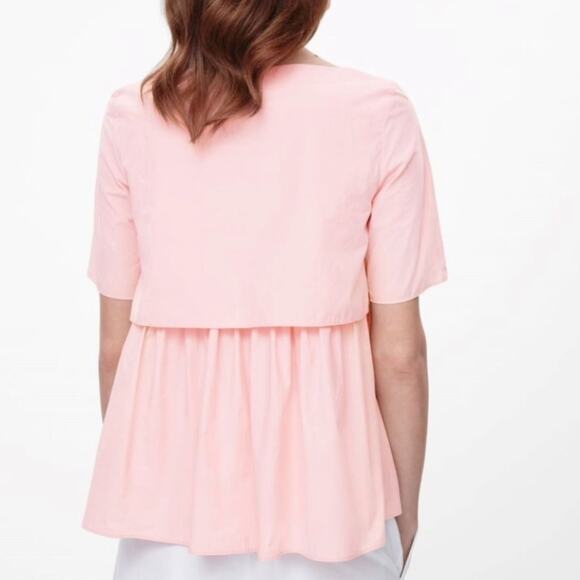 COS pink tiered poplin top sz 32 - Picture 2 of 8